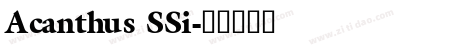 Acanthus SSi字体转换